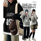 26 Coloring Half Zip-Up Sweatshirt