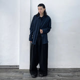 Twin-Pleated Draped Trousers