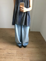 フーディドバルーンデニムパンツ (2color)