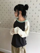 [unisex] Chaconne Color Matching Raglan Long Sleeve Tee