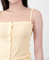Button Sleeveless Top Yellow