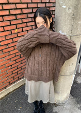  HIGHNECK BUTTON KNIT