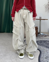 Raven Belted Dyeing Cargo Pants