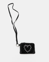 Rendin Heart Rivet Strap Keyring Mini Bag