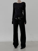 Outsole see-through long-sleeve tee