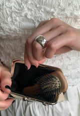Quilting bold silver ring