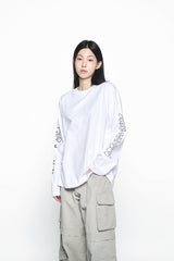 25SS ダメージウォッシュドワイドカーゴパンツ アイボリー