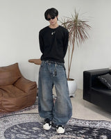 キアンワッフルクロップド長袖Tシャツ