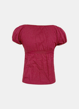 Vienna Check Puff Blouse