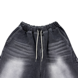 unique stitch carpenter denim shorts