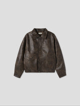 Vintage Curve Leather Jacket