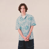 smoke paisley open collar shirt_blue