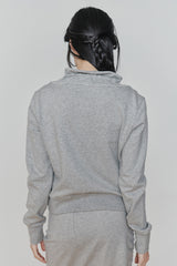 BLOOM ZIP-UP JACKET melange grey