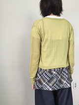 Soleil Plaid Camisole Blouse (2color)