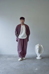 BOUCLE BOHEMIAN HERITAGE CARDIGAN (Burgundy)