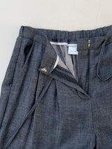 About Banding Wide Denim Pants