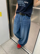 アイン セミバルーンフィット ワイド デニムパンツ