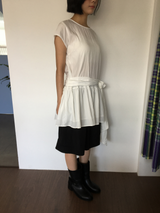 Marine button midi skirt (3color)