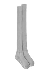 Knit over knee socks - gray   