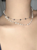 HEART WITH PEARL NECKLACE SET