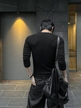 ロアー マッスルフィット リブロングスリーブTシャツ