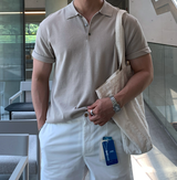 エアクールボタンカラーショートパンツニット