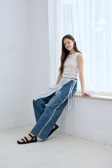DOT LACE WRAP SKIRT