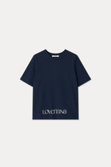 マルチプリンティングTシャツ_ネイビー