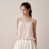 Ribbon Frill Sleeveless (Pink)