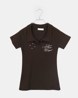 ハムアイレットリベットプリントカラー半袖Tシャツ