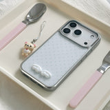 3D エンジェルウィングドットシルバーマグセーフiPhoneケース