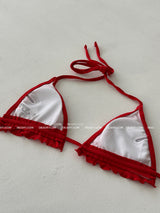 a frill ribbed bikini