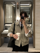 ウェインスタンダード2WAYジップアップハリントンジャケット