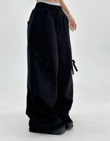 (SHIRRED BOW❤/BRUSHED FLEECE❤/100% COTTON) TRAINING BOW PANTS - 3 COLOR
