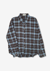 RW クッキーチェックロングシャツ