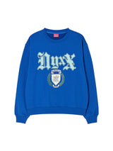 EMBLEM PATCHWORK SWEATSHIRT (BLUE)