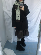 フェアリーハイネックボタンコート