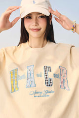 Colorblock Floral Patch Tee