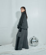 UNISEX デニムライン裏起毛パンツ
