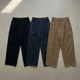 Seamed Washed Wide-Leg Trousers