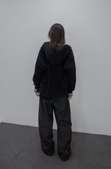 シンボルロゴストライプデニムパンツ ブラック