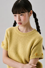 ミニフラワーショートニット [Yellow]