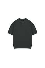 Waffle Knit Henley T-Shirt