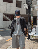 フローピグメントウォッシングショートスリーブシャツ