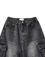 Faded Vintage Bermuda Cargo Denim