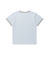 CAVISH アップリケリンガー半袖Tシャツ ブルー(CV2GMUT509A)