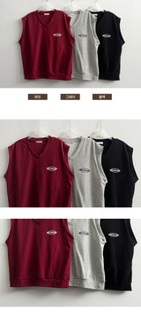 Hattie Oversized-Fit Logo Lettering Vest