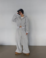 pleasantly thick fleece hooded zip-up jacket