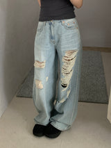 Brandon Distressed Wide-Leg Pants