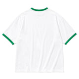 [Unisex] BASIC LINE RINGER T-SHIRT [WHITEGREEN]
